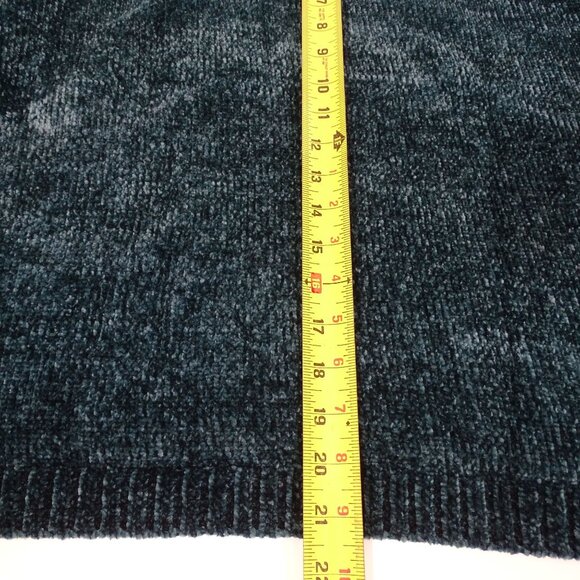 Time And Tru Chenille Turtleneck Sweater Gem Slate Green Women L 12 14 Long Slv - Picture 9 of 9